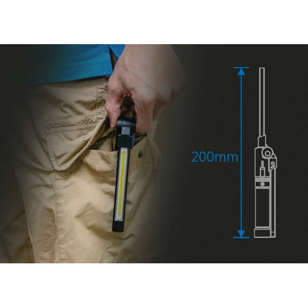 Lampe D'Inspection Aluminium Slim Pliable Et Rechargeable Cob+Smd Led King Tony - 9TA268AA