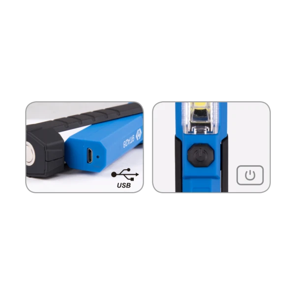Lampe D'Inspection 1.5W Cob Avec Support Magnétique - Câble Usb King Tony - 9TA28A