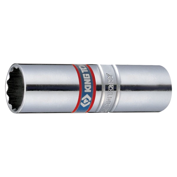 Douille Bougie 3/8 12 Pans 18 Mm Avec Retenue Ressort King Tony - 36B018