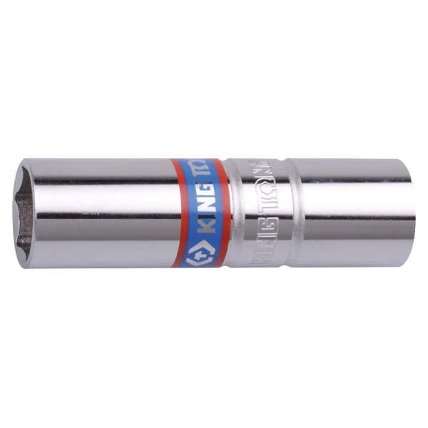 Douille Bougie 3/8 6 Pans 14 Mm Avec Retenue Caoutchouc King Tony - 36B514