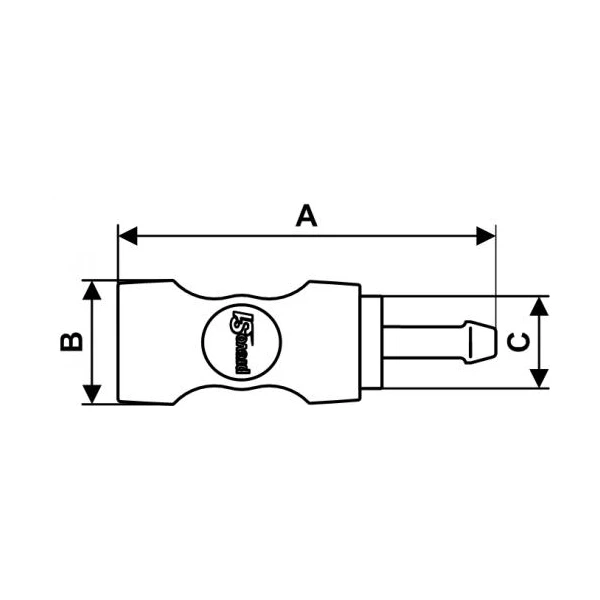 Raccord pour flexibles Ø8 mm ISO 6150 B Prevost