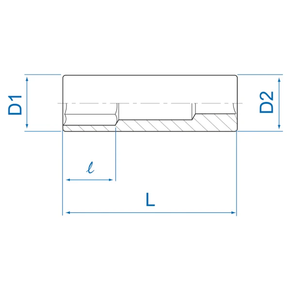 Douille longue métrique 6 pans 1/4" King Tony