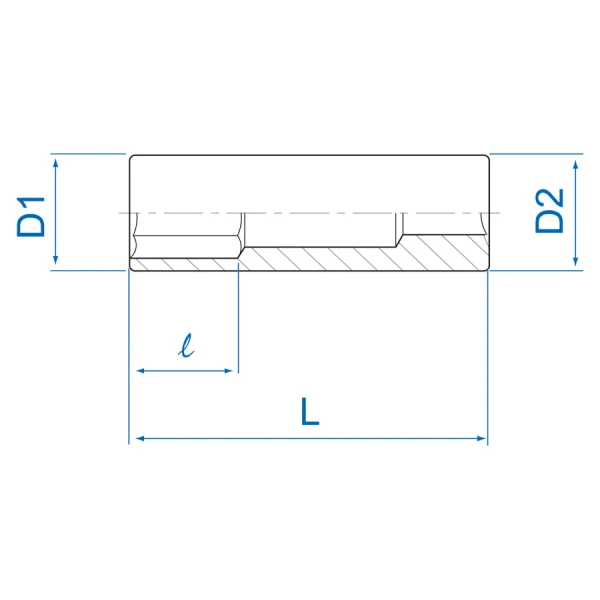Douille longue en pouces 6 pans 1/4" King Tony