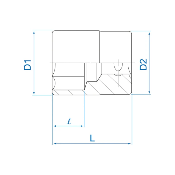Douille standard en pouces 12 pans 3/8" King Tony