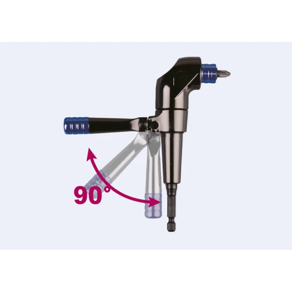 Adaptateur à Renvoi d'Angle 1/4" pour Visseuse King Tony - 759140