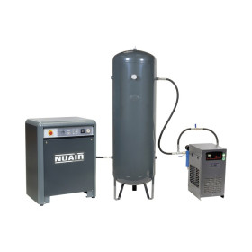 Compresseur d'air à vis 10 CV, 500 L, 400 V tri NUAIR