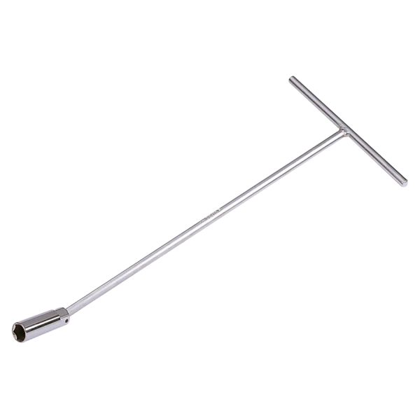 Clé en T avec douille bougie articulée métrique (Caoutchouc)