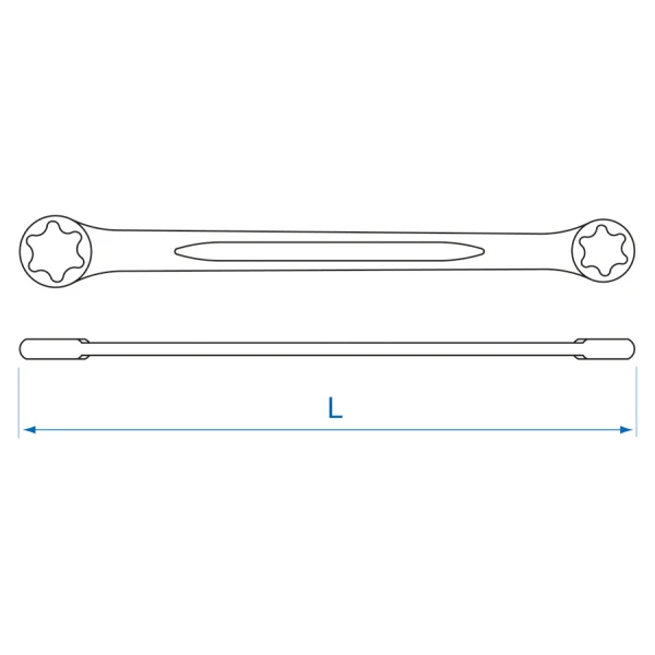 Clé polygonale pour vis mâles Torx®