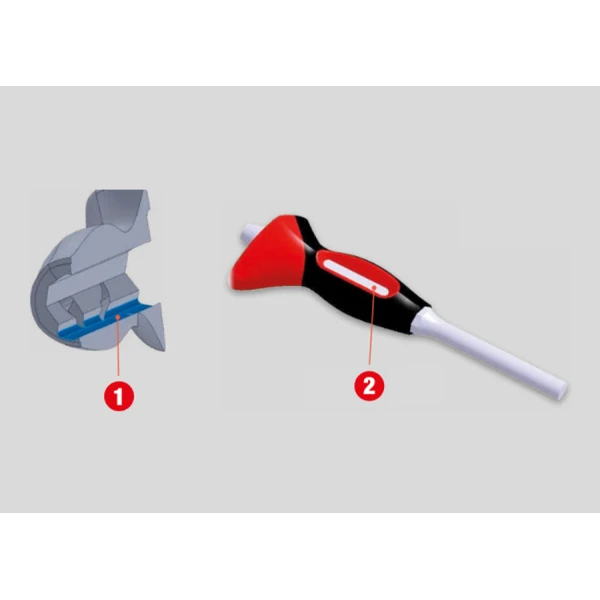 Chasse-axes avec poignée anti-vibrations ergonomique