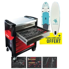 Servante Équipée 244 Outils avec Paddle Offert SAM Outillage - CPP-224PM6