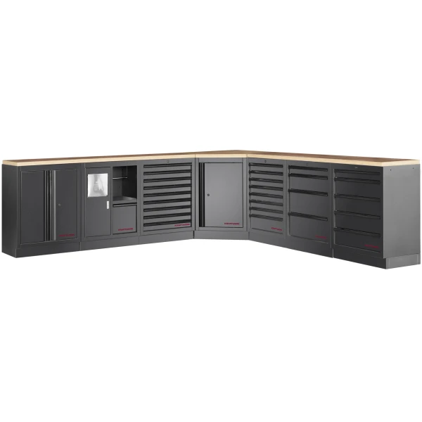Mobilier d'Atelier d'Angle Bas 7 éléments COMBI MOBILIO BLK KRAFTWERK - 3964M-BLK
