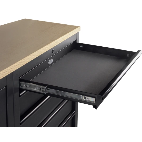 Mobilier d'Atelier d'Angle Bas 7 éléments COMBI MOBILIO Black KRAFTWERK - 3964M-BLK