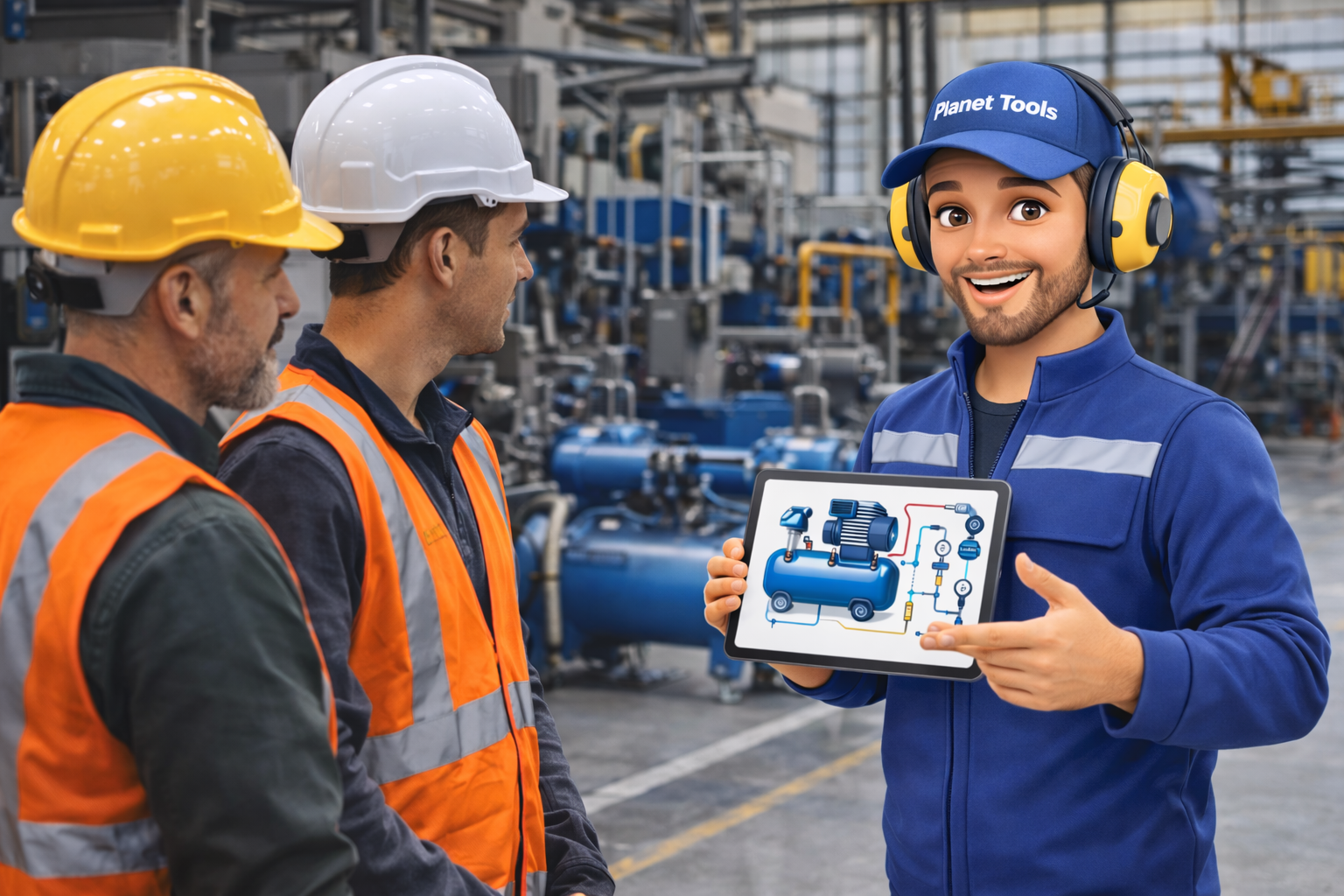 L'assistant virtuel Easy Air assite les techniciens tout au long du processus de création de réseau d'air comprimé.