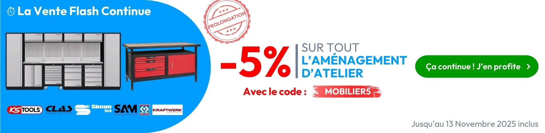 Vente Flash d'octobre prolongée jusqu'au 13 novembre 2025 inclus